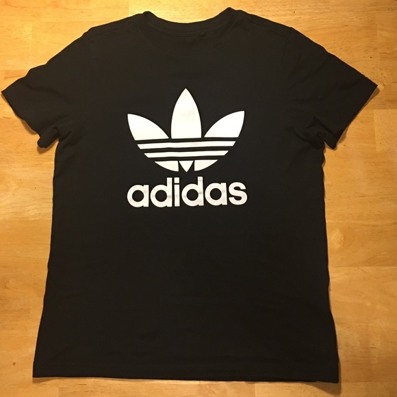 adidas Tops - Black Adidas Trefoil Tee